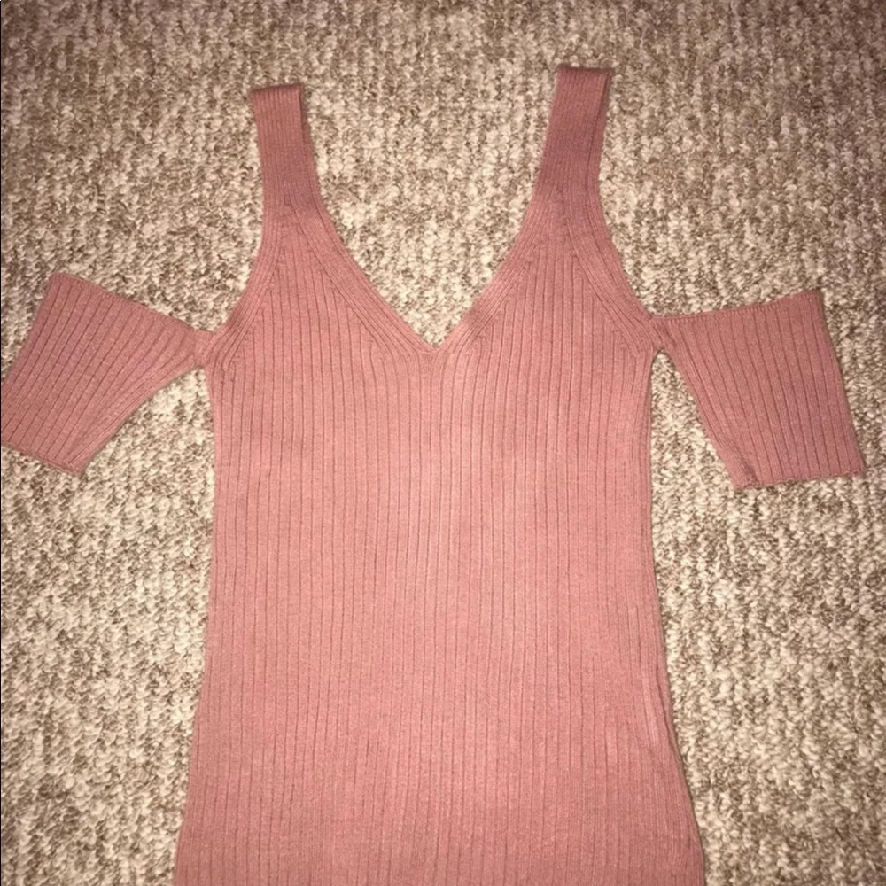 Cropped off the shoulder sweater tank